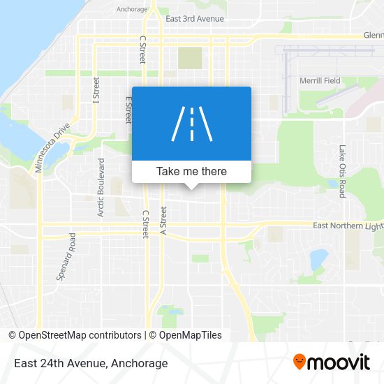 East 24th Avenue map