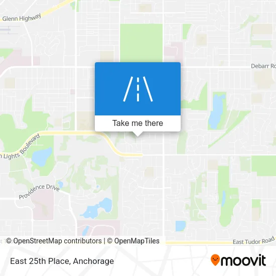 East 25th Place map