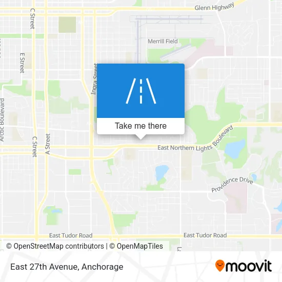 East 27th Avenue map