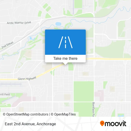 East 2nd Avenue map
