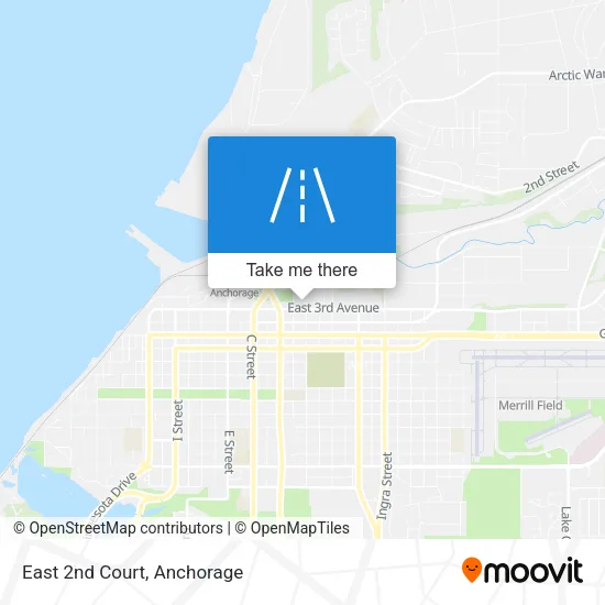 East 2nd Court map
