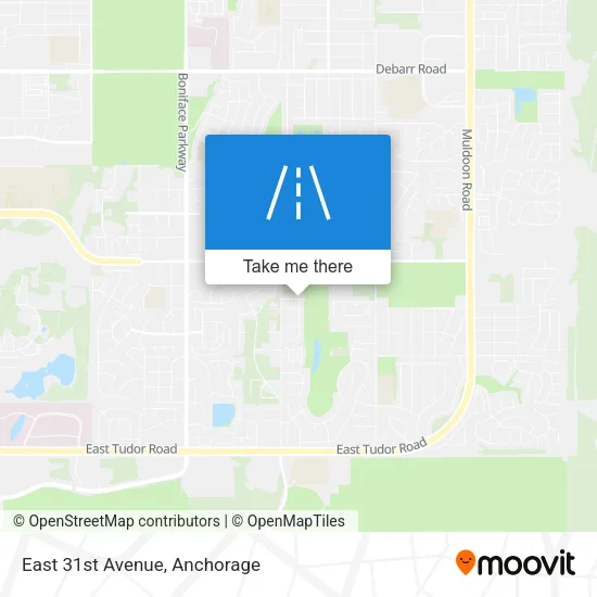East 31st Avenue map