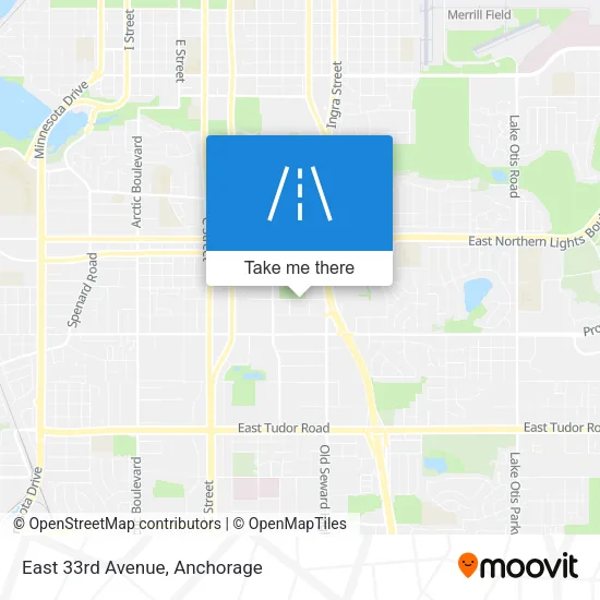 East 33rd Avenue map
