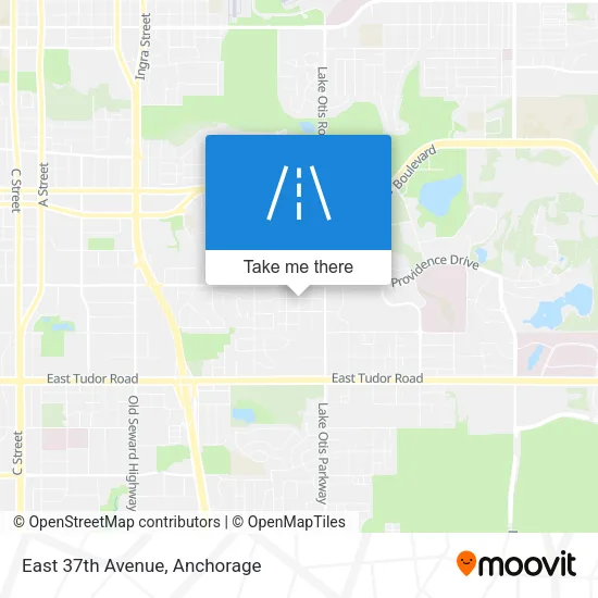 East 37th Avenue map
