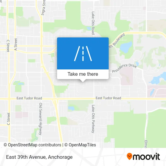 East 39th Avenue map