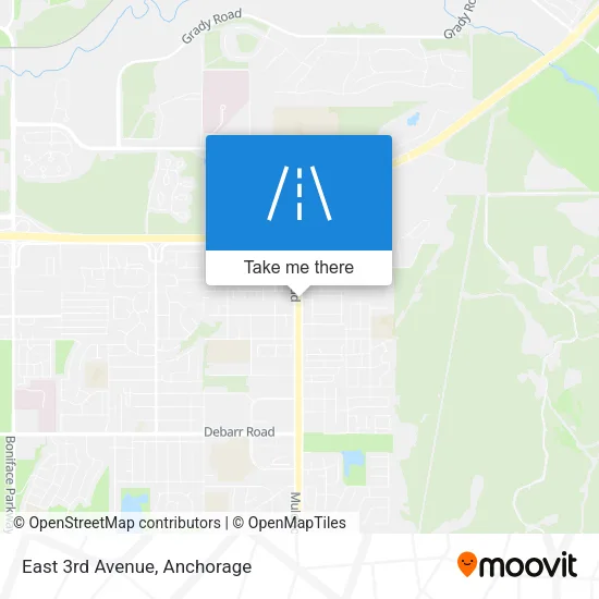 East 3rd Avenue map