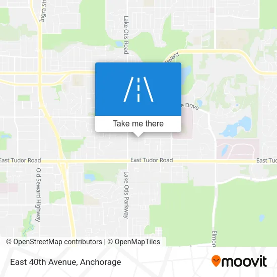 East 40th Avenue map