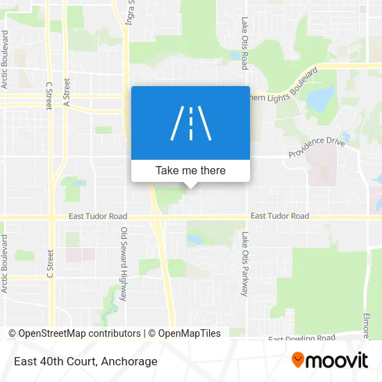 East 40th Court map