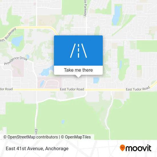 East 41st Avenue map