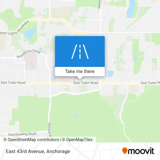 East 43rd Avenue map