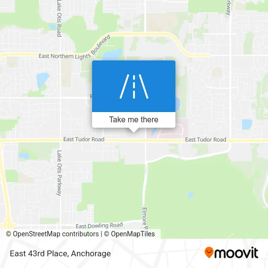 East 43rd Place map