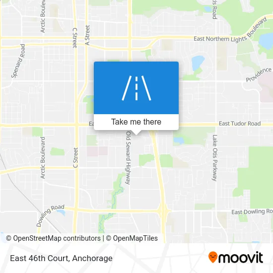 East 46th Court map