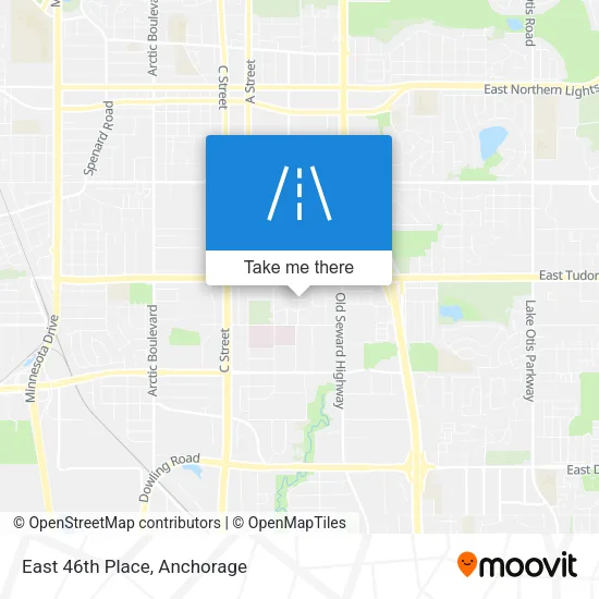 East 46th Place map