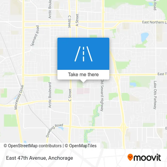 East 47th Avenue map