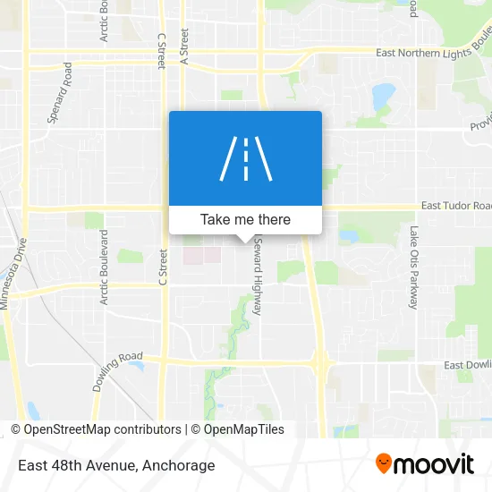East 48th Avenue map
