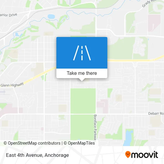 East 4th Avenue map