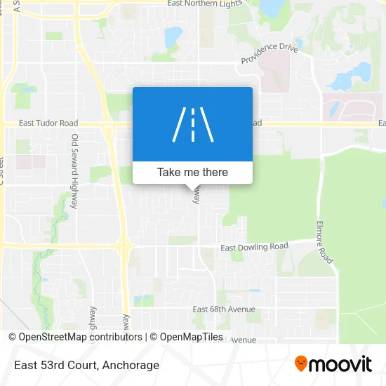 East 53rd Court map