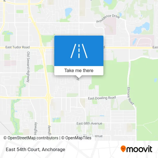 East 54th Court map