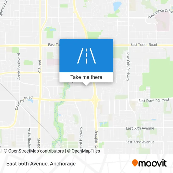 East 56th Avenue map