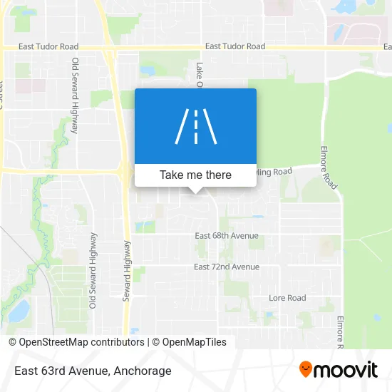 East 63rd Avenue map