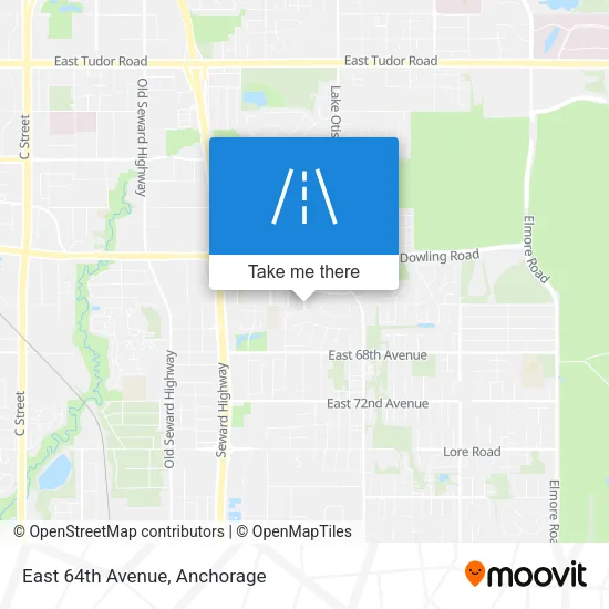 East 64th Avenue map