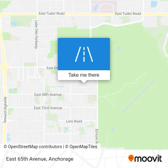 East 65th Avenue map