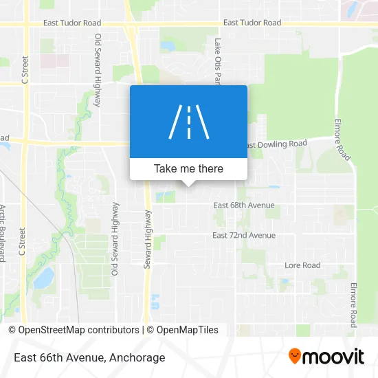 East 66th Avenue map