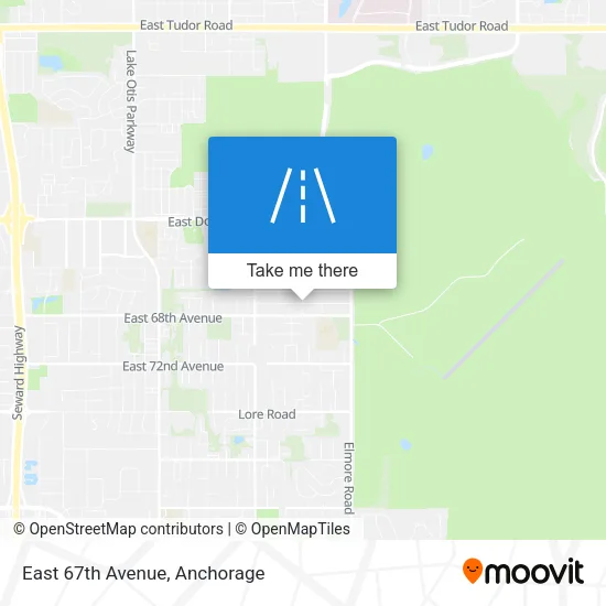 East 67th Avenue map