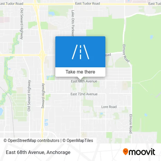 East 68th Avenue map