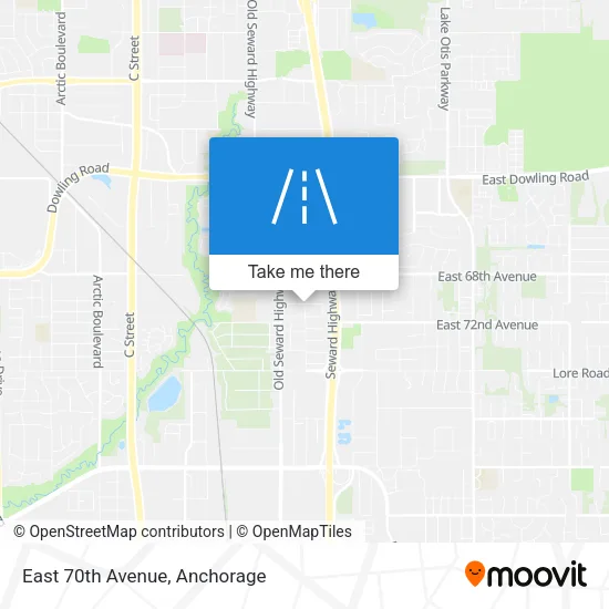 East 70th Avenue map