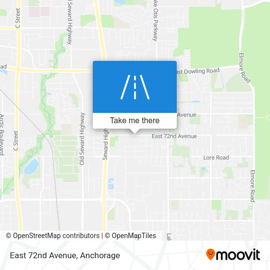 East 72nd Avenue map