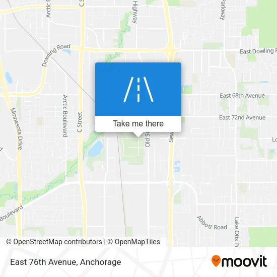 East 76th Avenue map