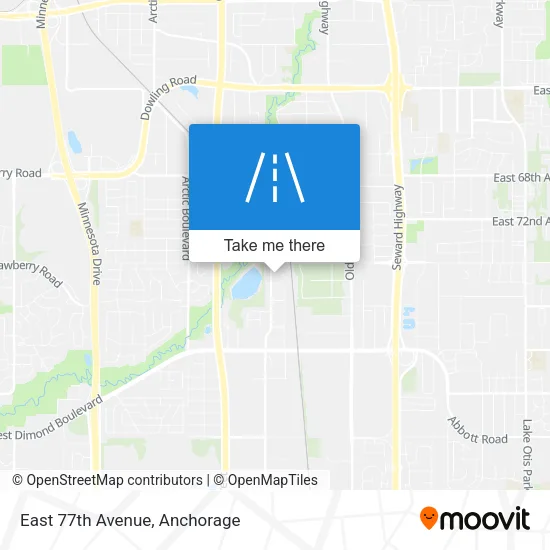 East 77th Avenue map