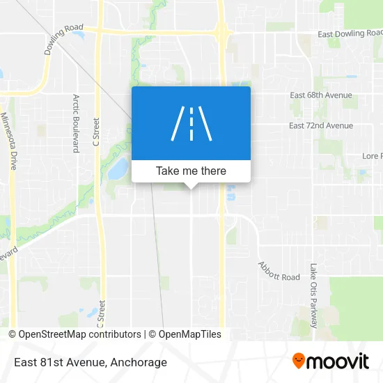 East 81st Avenue map