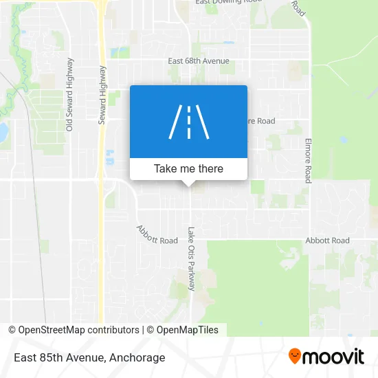 East 85th Avenue map