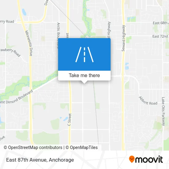 East 87th Avenue map
