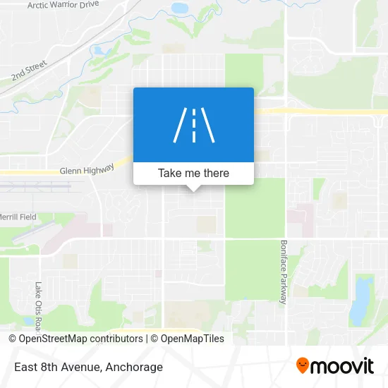 East 8th Avenue map