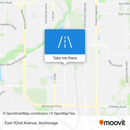East 92nd Avenue map