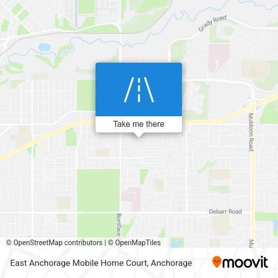 East Anchorage Mobile Home Court map