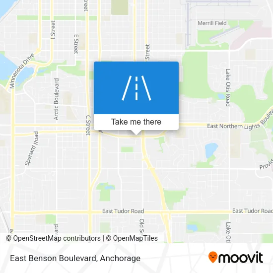 East Benson Boulevard map