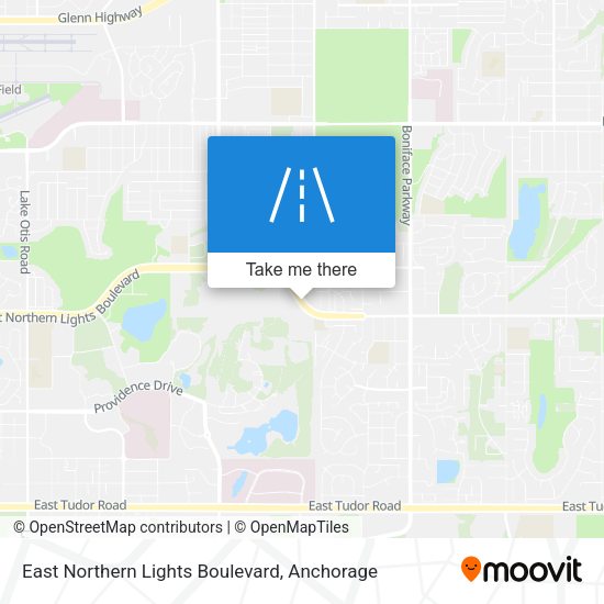 Mapa de East Northern Lights Boulevard