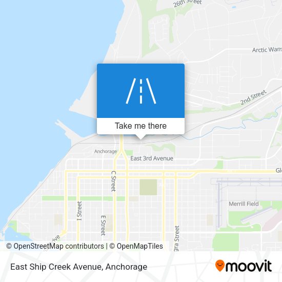 Mapa de East Ship Creek Avenue