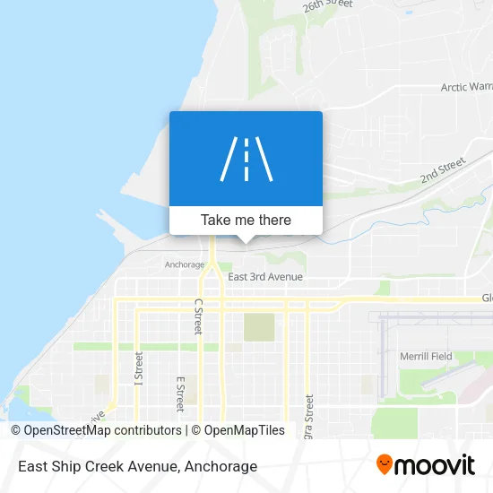 East Ship Creek Avenue map