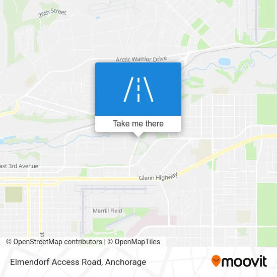 Elmendorf Access Road map
