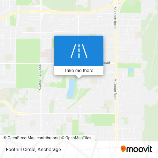 Foothill Circle map