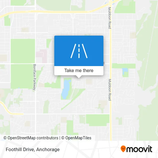 Foothill Drive map
