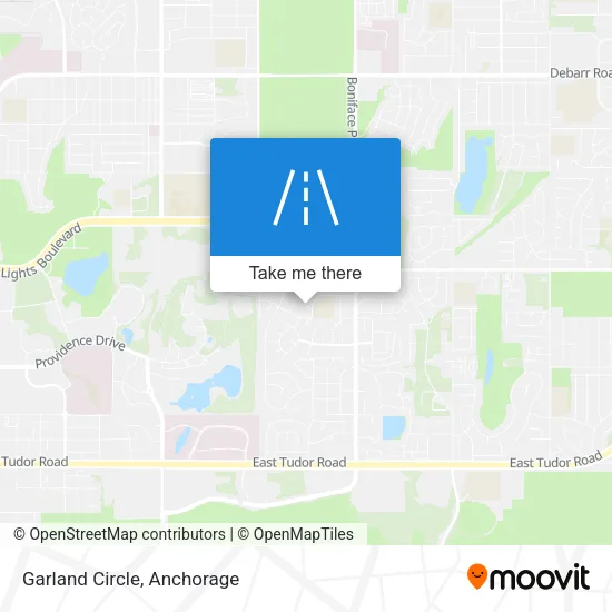 Garland Circle map