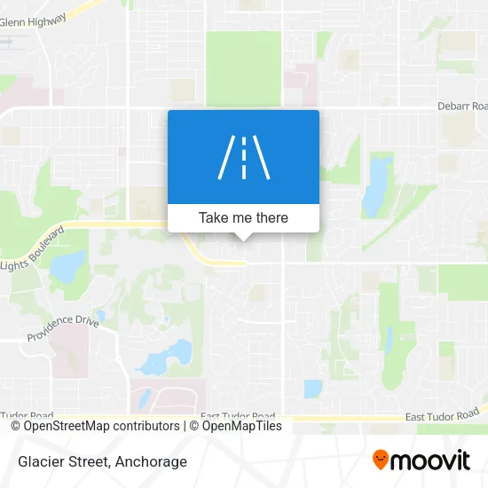 Glacier Street map