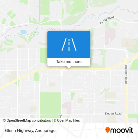 Glenn Highway map