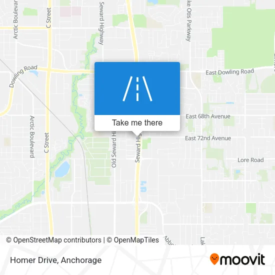 Homer Drive map